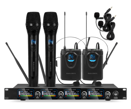Mikrofon MusicMate Bezprzewodowy zestaw mikrofonowy MM-800 AirStage